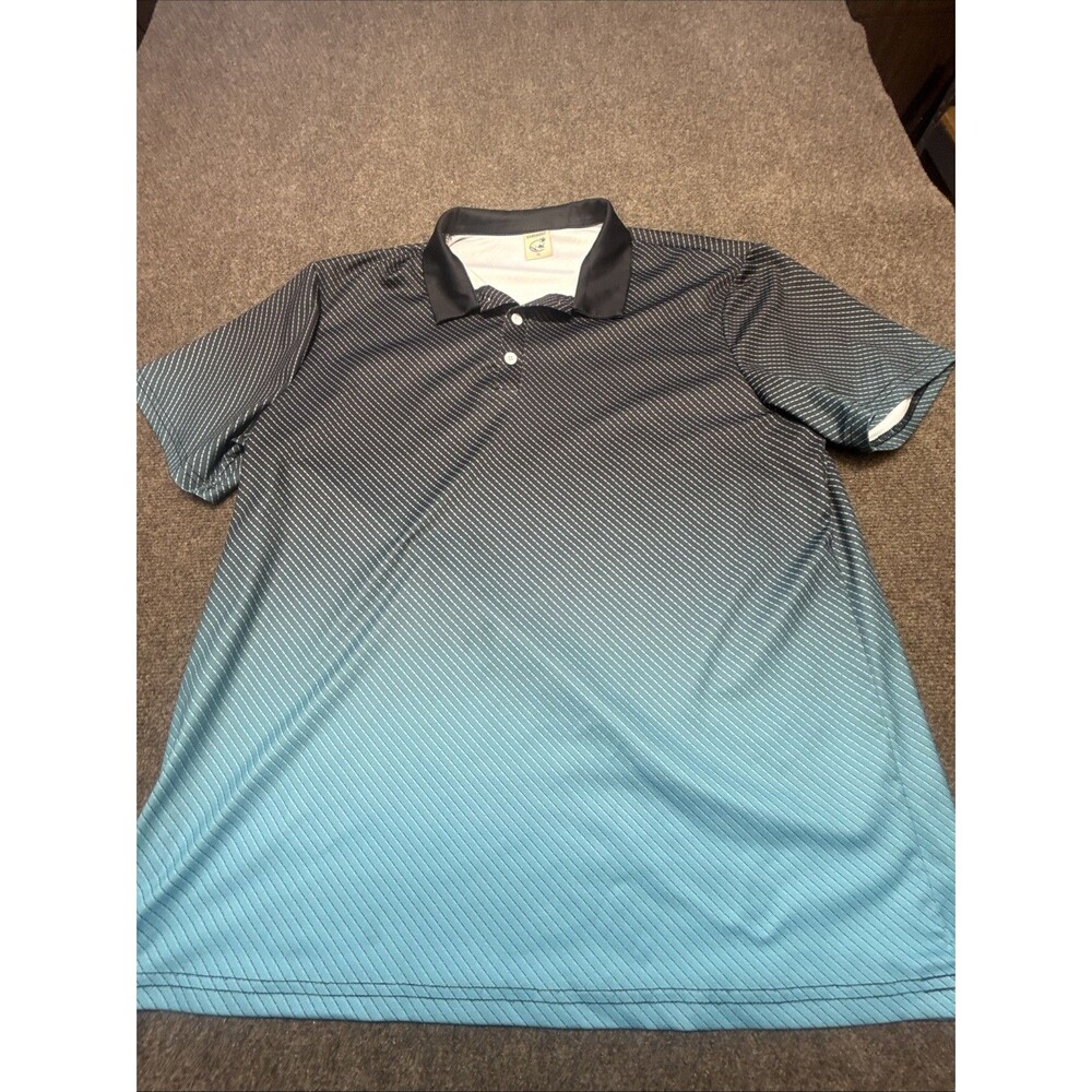 Hardaddy Golf Shirt XL Blue And Black Gradient